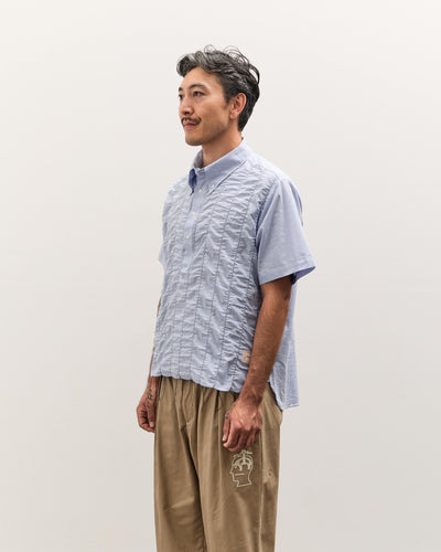 Brain Dead x Brooks Brothers Puckered Short Sleeve Pullover Shirt, Light Blue