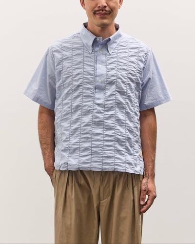Brain Dead x Brooks Brothers Puckered Short Sleeve Pullover Shirt, Light Blue