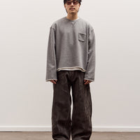 Brain Dead Boxy French Terry Sweatshirt Unisex, Heather Grey