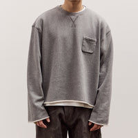 Brain Dead Boxy French Terry Sweatshirt Unisex, Heather Grey