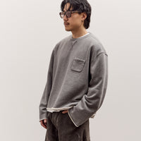 Brain Dead Boxy French Terry Sweatshirt Unisex, Heather Grey