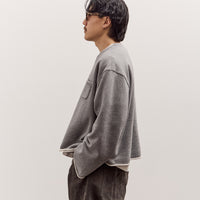Brain Dead Boxy French Terry Sweatshirt Unisex, Heather Grey