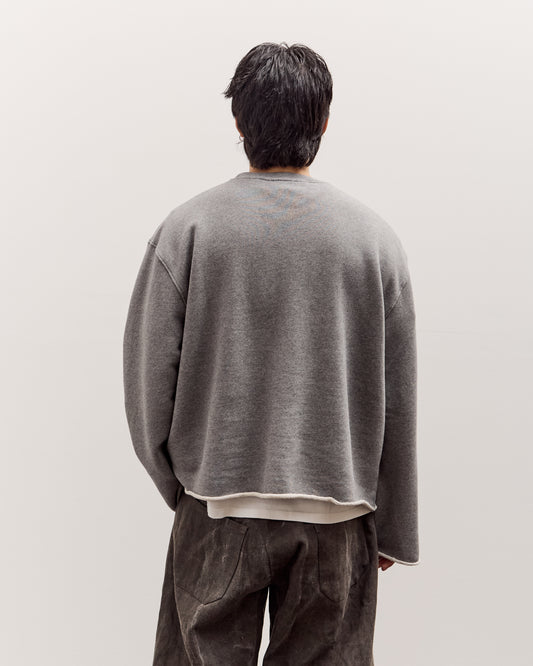 Brain Dead Boxy French Terry Sweatshirt Unisex, Heather Grey