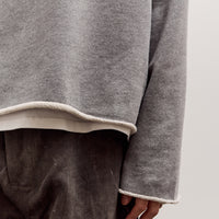 Brain Dead Boxy French Terry Sweatshirt Unisex, Heather Grey