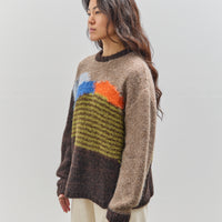 Brain Dead Boxy Knit Sweater, Brown