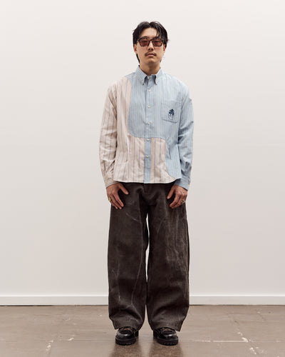 Brain Dead Brooks Brothers California Panel Oxford Button Up Unisex, Light Blue