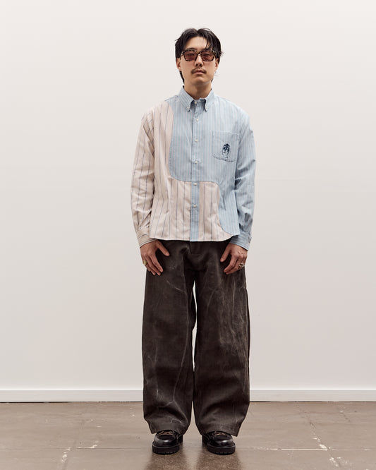 Brain Dead Brooks Brothers California Panel Oxford Button Up Unisex, Light Blue