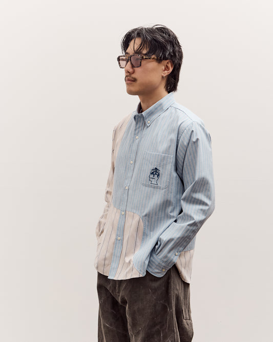 Brain Dead Brooks Brothers California Panel Oxford Button Up Unisex, Light Blue