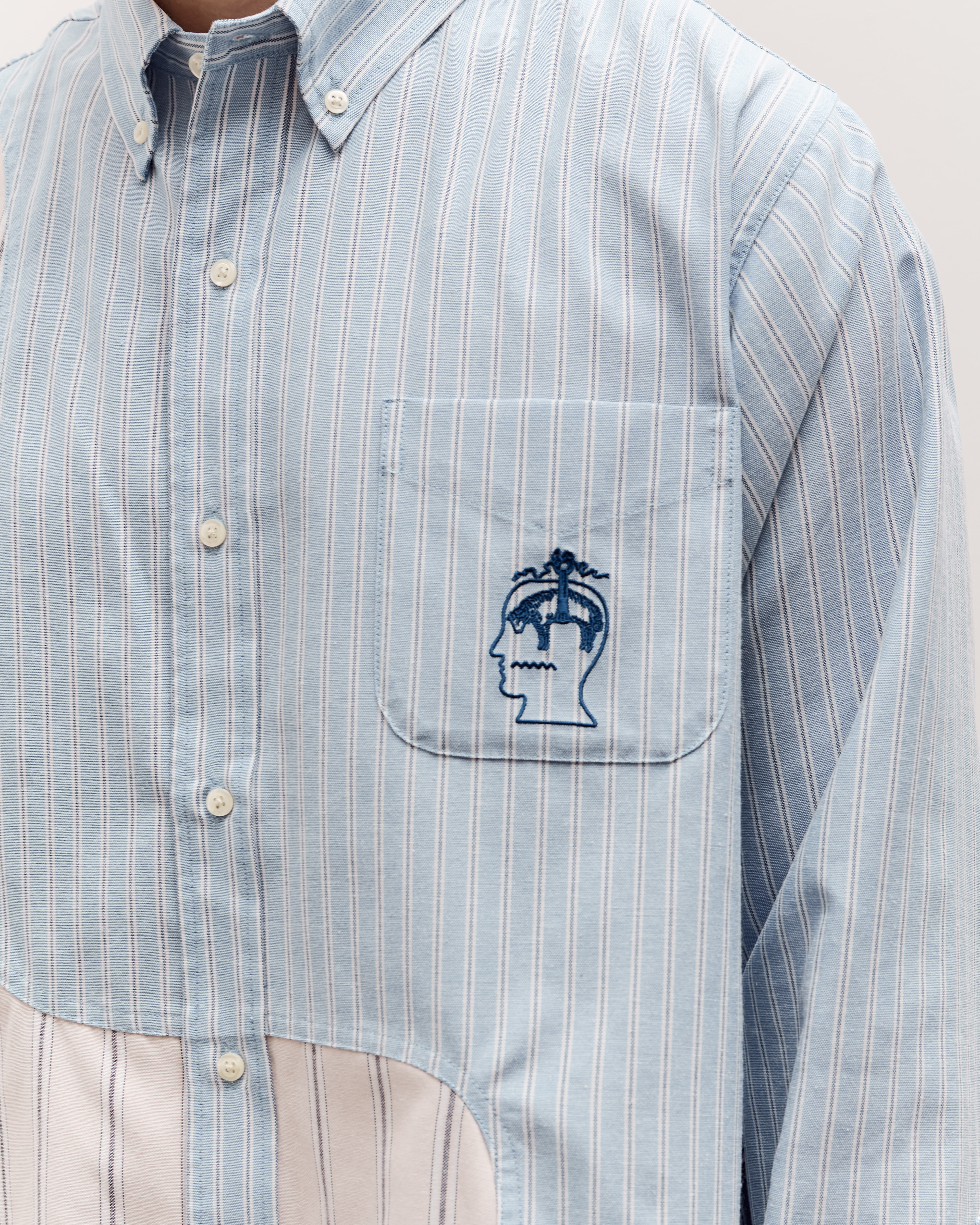 Brooks Brothers California Panel Oxford Button Up Unisex, Light