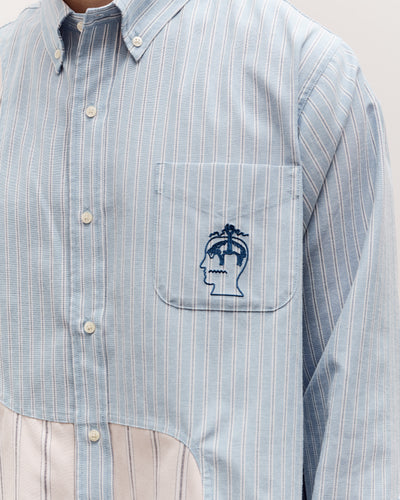 Brain Dead Brooks Brothers California Panel Oxford Button Up Unisex, Light Blue