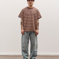 Brain Dead Casey Striped T-Shirt, Coffee