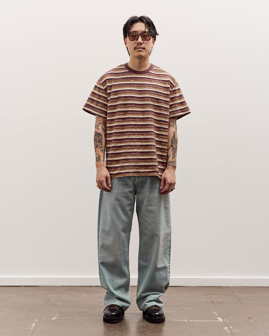 Brain Dead Casey Striped T-Shirt, Coffee