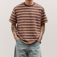 Brain Dead Casey Striped T-Shirt, Coffee