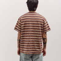 Brain Dead Casey Striped T-Shirt, Coffee