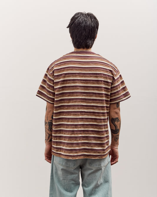 Brain Dead Casey Striped T-Shirt, Coffee