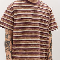 Brain Dead Casey Striped T-Shirt, Coffee