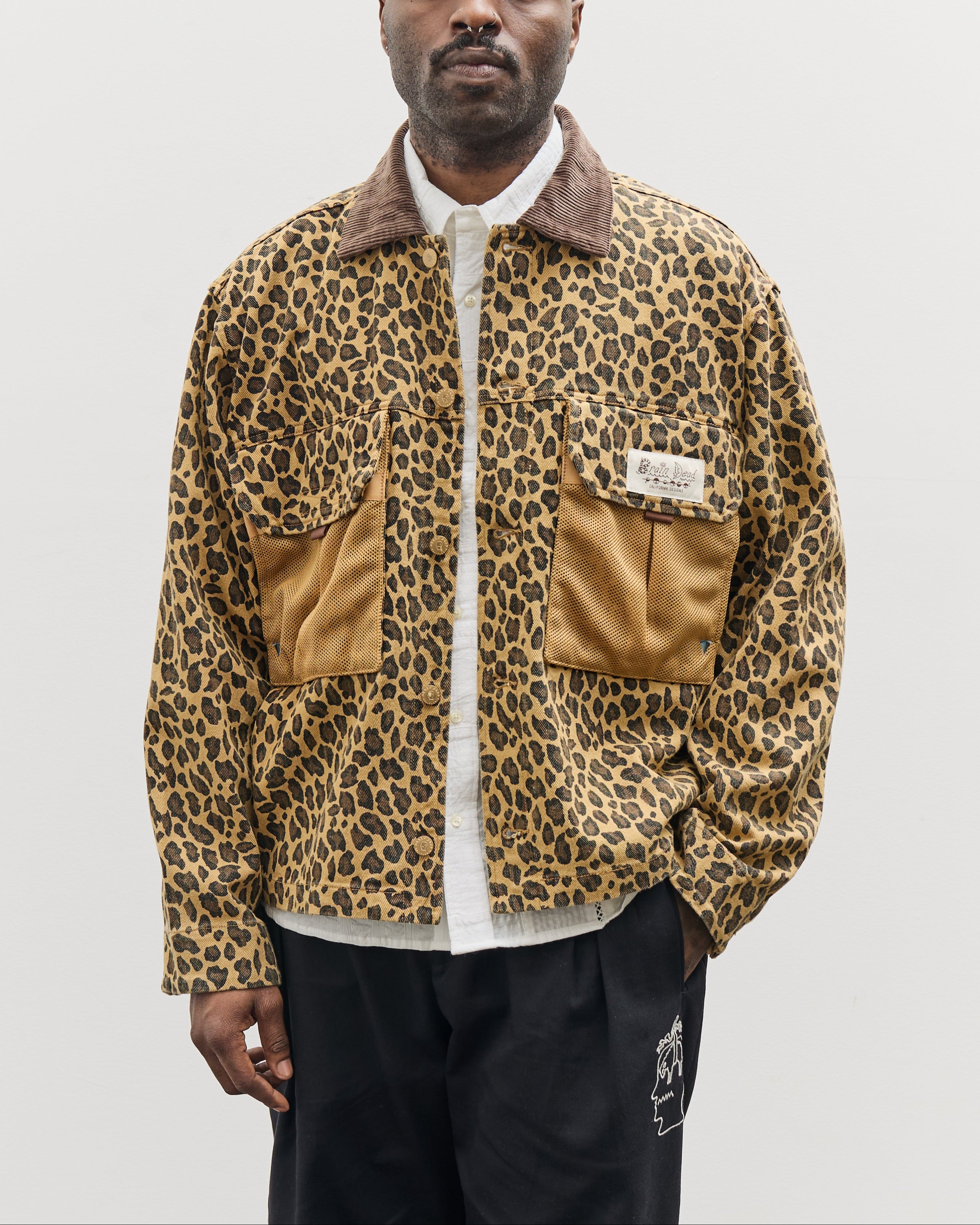 Brain Dead Unisex Cropped Chore Jacket, Leopard – Glasswing