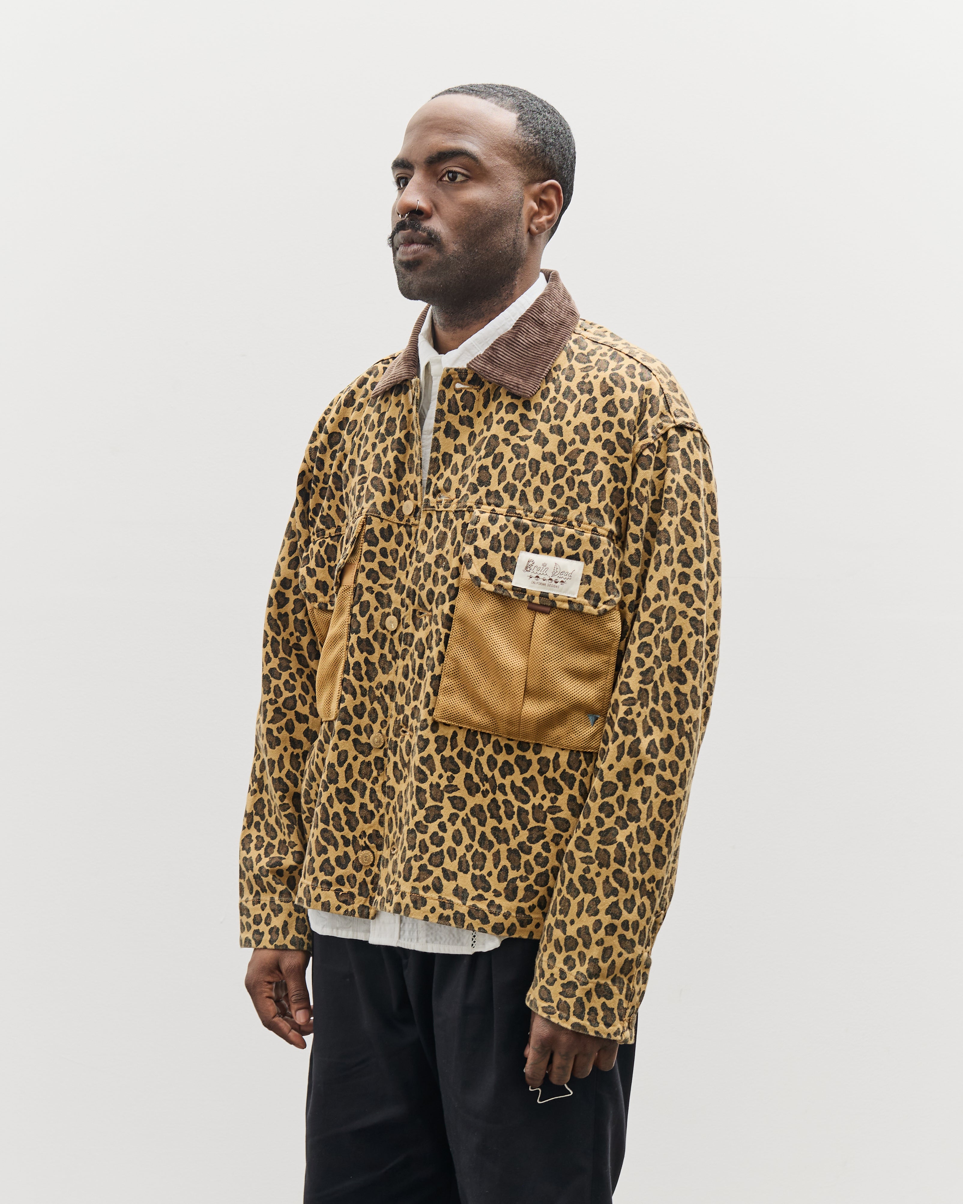 Brain Dead Unisex Cropped Chore Jacket, Leopard – Glasswing