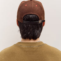 Brain Dead Flannel Classic Logohead 6 Panel Hat, Brown