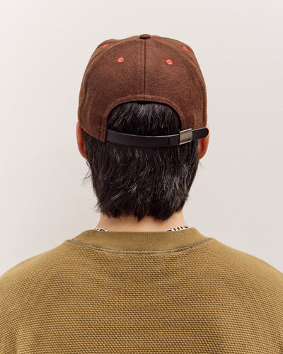 Brain Dead Flannel Classic Logohead 6 Panel Hat, Brown