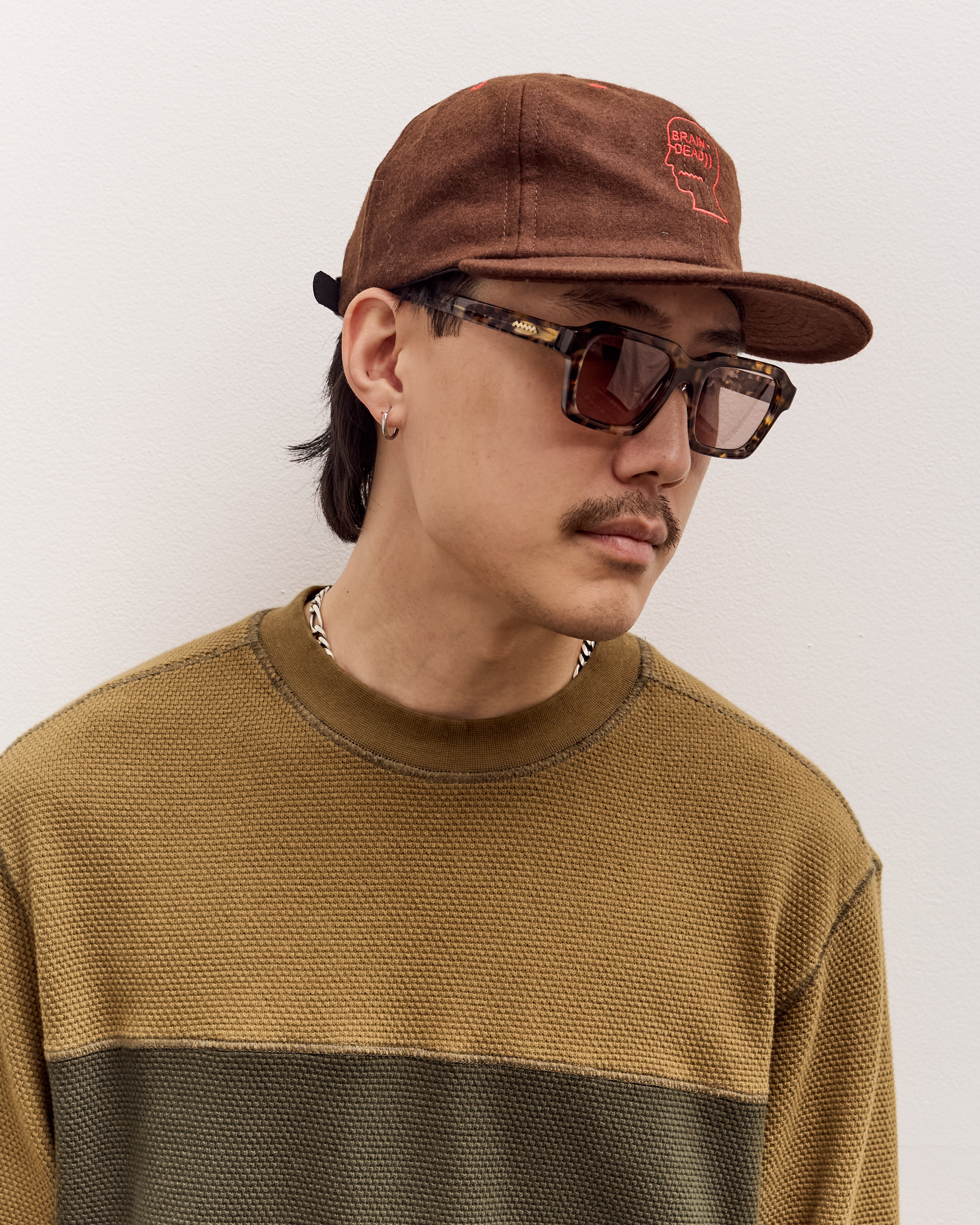 Flannel Classic Logohead 6 Panel Hat, Brown – Glasswing