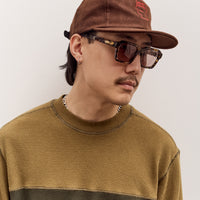Brain Dead Flannel Classic Logohead 6 Panel Hat, Brown