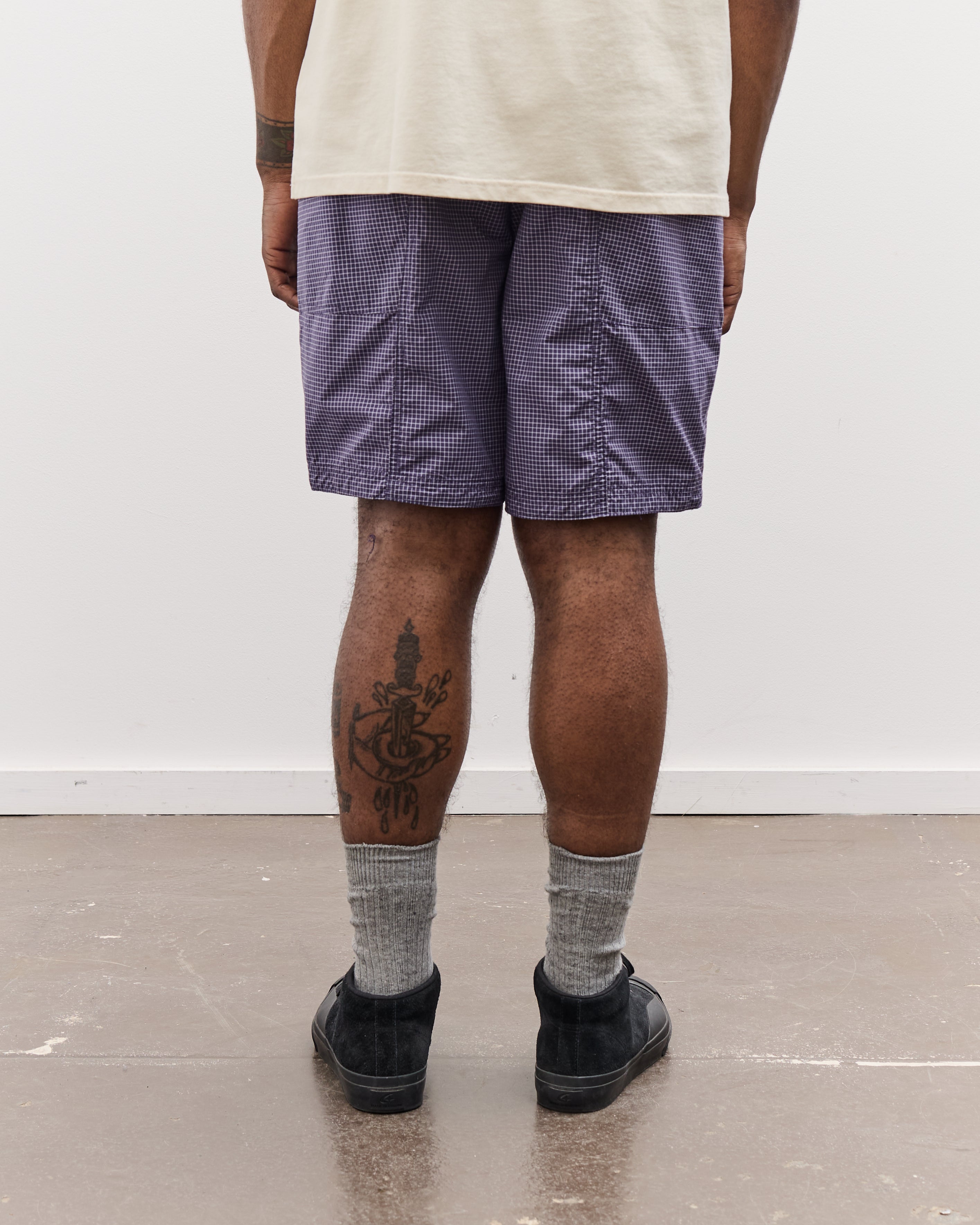 Brain Dead Unisex Gridded Ripstop Utility Short, Blueberry