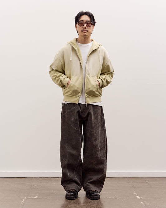 Brain Dead Padded Elbow Zip-Up Hoodie, Sand