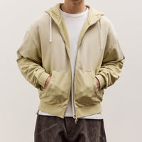 Brain Dead Padded Elbow Zip-Up Hoodie, Sand