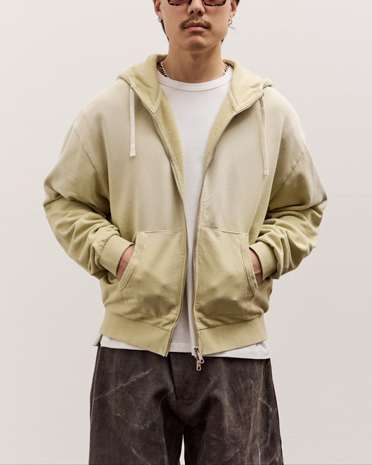 Brain Dead Padded Elbow Zip-Up Hoodie, Sand