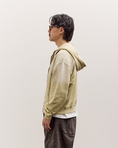 Brain Dead Padded Elbow Zip-Up Hoodie, Sand