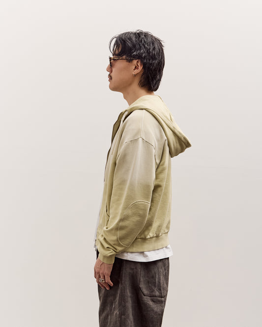 Brain Dead Padded Elbow Zip-Up Hoodie, Sand