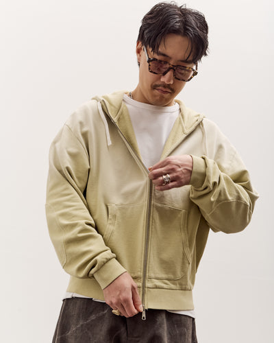 Brain Dead Padded Elbow Zip-Up Hoodie, Sand