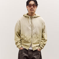 Brain Dead Padded Elbow Zip-Up Hoodie, Sand