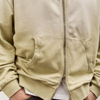 Brain Dead Padded Elbow Zip-Up Hoodie, Sand