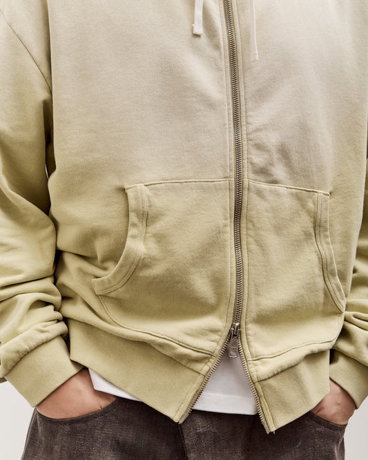 Brain Dead Padded Elbow Zip-Up Hoodie, Sand