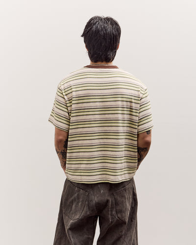 Brain Dead Looped Stripe T-Shirt , Green Multi