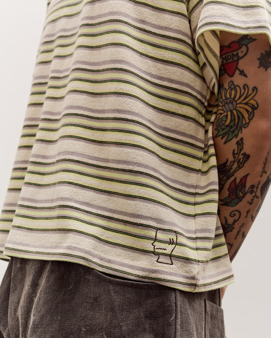 Brain Dead Looped Stripe T-Shirt , Green Multi