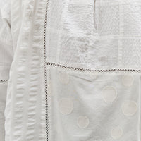 Brain Dead x Brooks Brothers Unisex Patchwork Oxford Button Up Shirt, White Multi