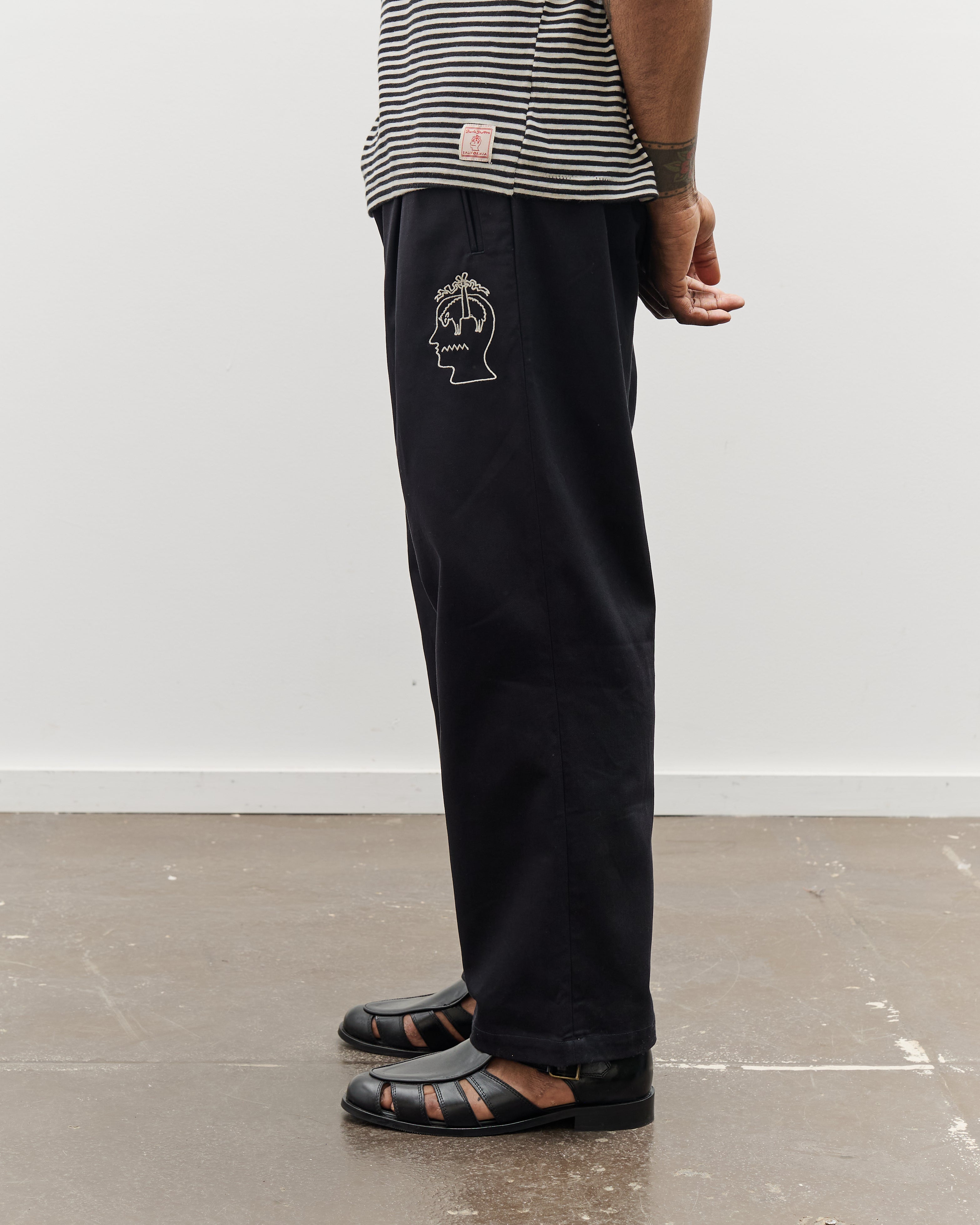 Brain Dead x Brooks Brothers Unisex Pleated Chino Trouser, Black