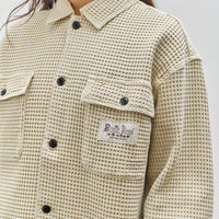 Brain Dead Waffle Button Front Shirt, Tan