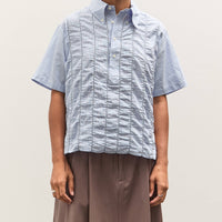 Brain Dead x Brooks Brothers Puckered Short Sleeve Pullover Shirt, Light Blue