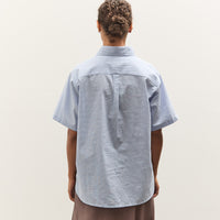 Brain Dead x Brooks Brothers Puckered Short Sleeve Pullover Shirt, Light Blue
