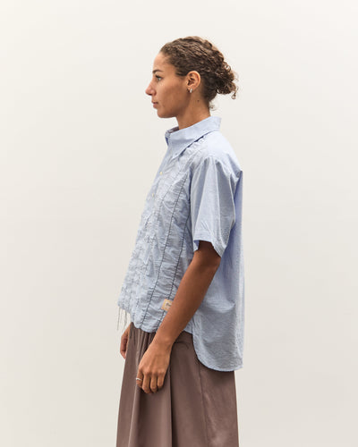 Brain Dead x Brooks Brothers Puckered Short Sleeve Pullover Shirt, Light Blue