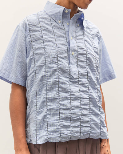 Brain Dead x Brooks Brothers Puckered Short Sleeve Pullover Shirt, Light Blue