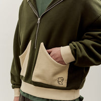 Brain Dead Zip Hoodie, Green