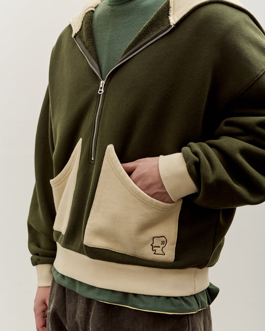 Brain Dead Zip Hoodie, Green