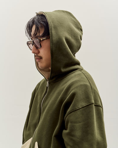 Brain Dead Zip Hoodie, Green