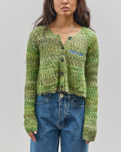 Brain Dead Isa Scalloped Cardigan, Green Multi