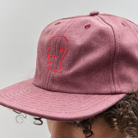 Brain Dead Logohead Hat, Raspberry